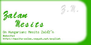 zalan mesits business card